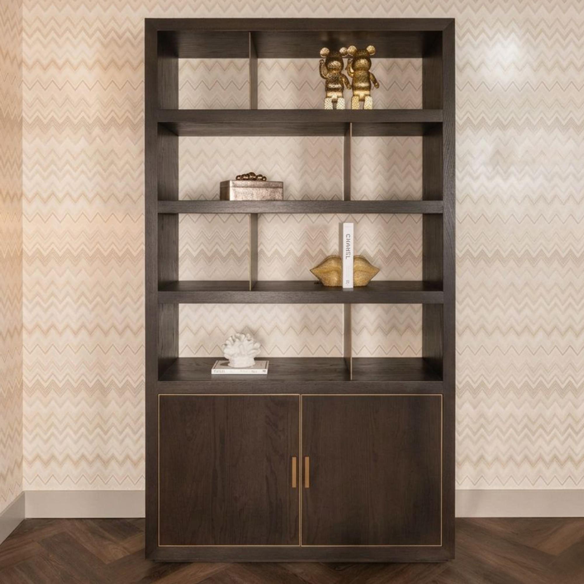 Rivertree Bookcase - 2 Door - Brown - Oak