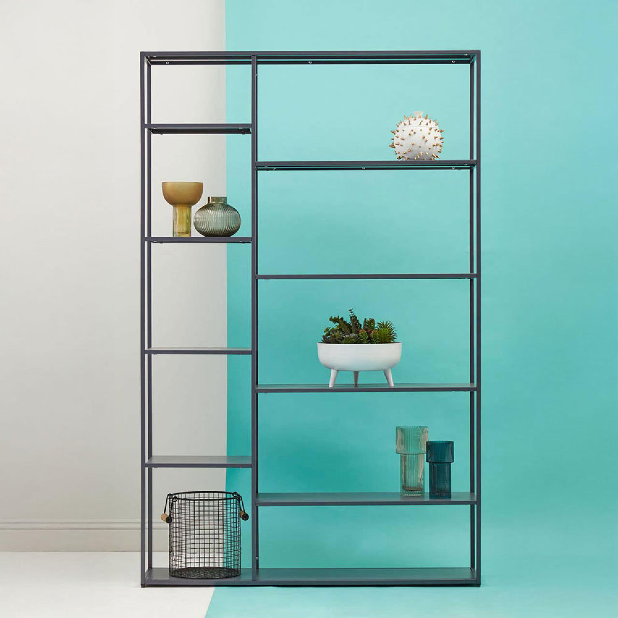 Acero Metal Multi Shelf Unit - Grey