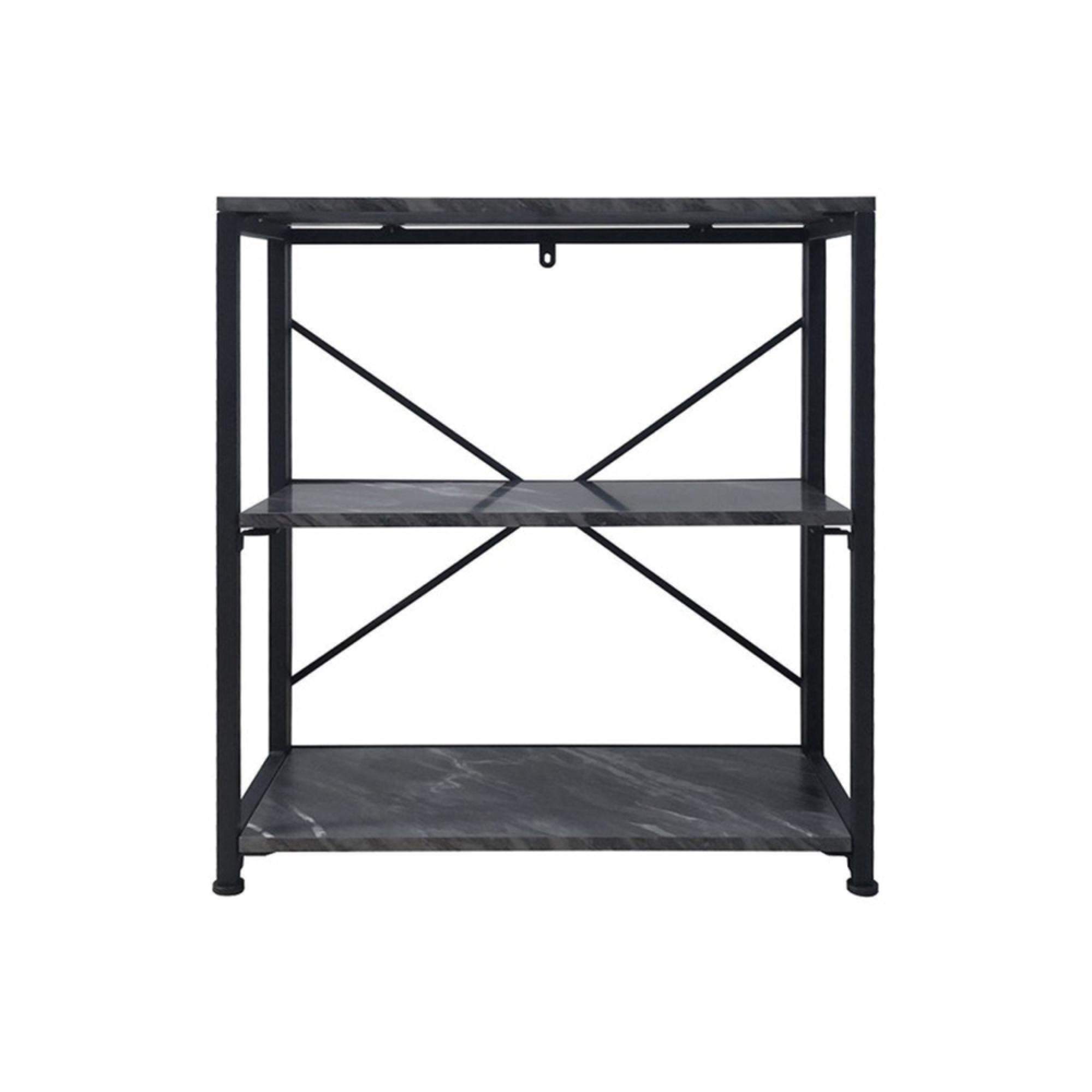 Alora Shelving Unit - Small - Marble Effect Black - Open
