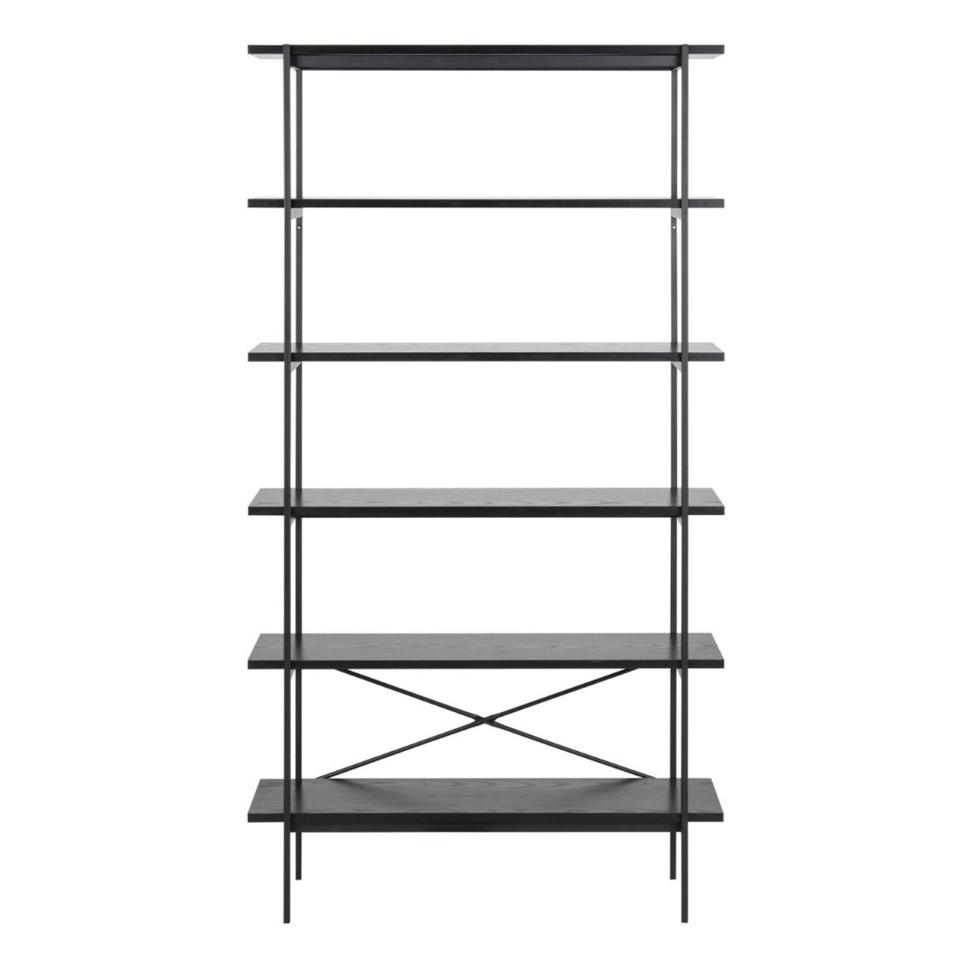 Angus Black Ash Shelving Unit