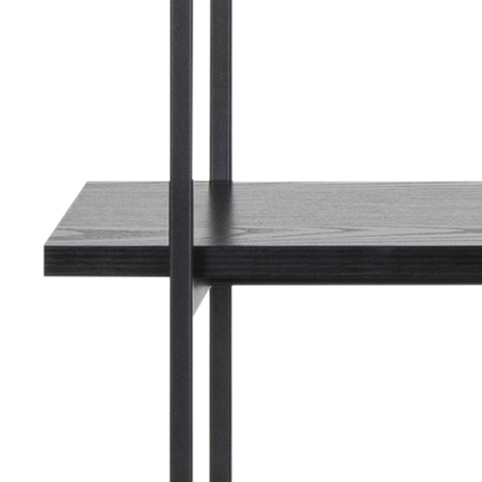 Angus Black Ash Shelving Unit