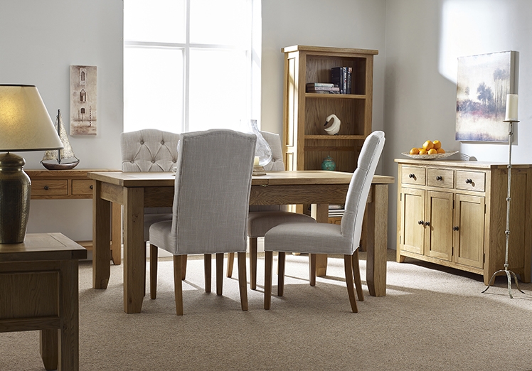 Appleby Oak Tall Bookcase, 180cm Bookshelf with 2 Bottom Storage Drawers