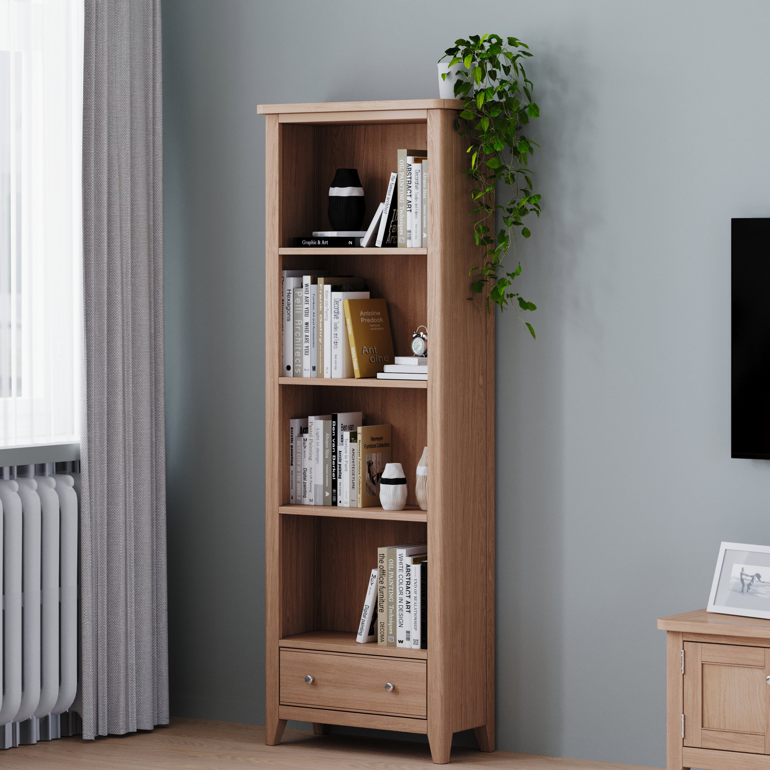 Arden Oak Tall Bookcase