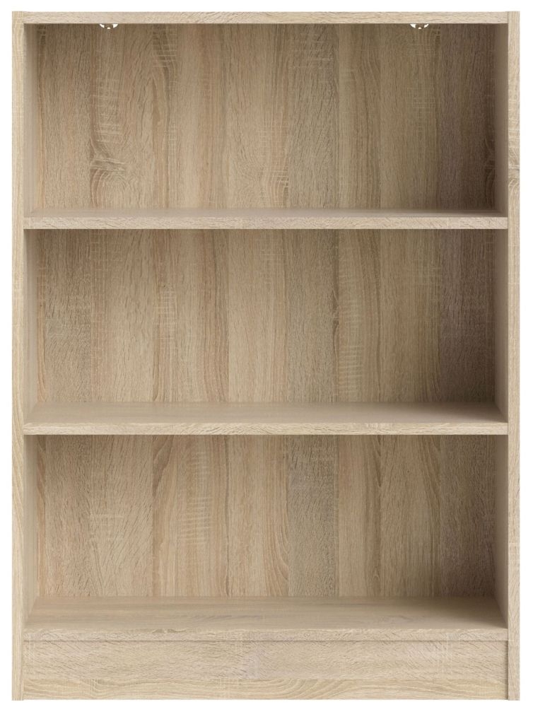 Basic Oak Effect Low Bookcase