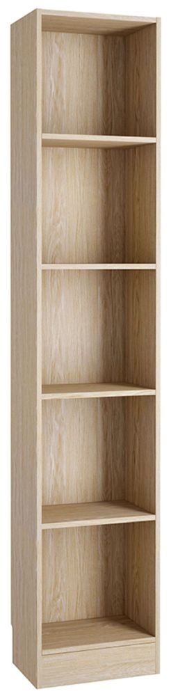 Basic Oak Effect Narrow Bookcase