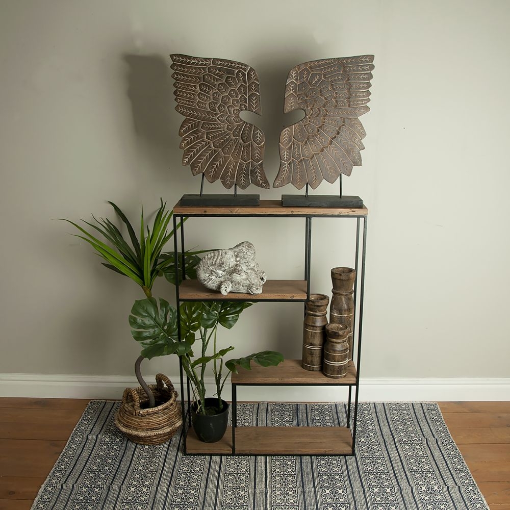 Bastia Teak Wood Open Shelving Unit