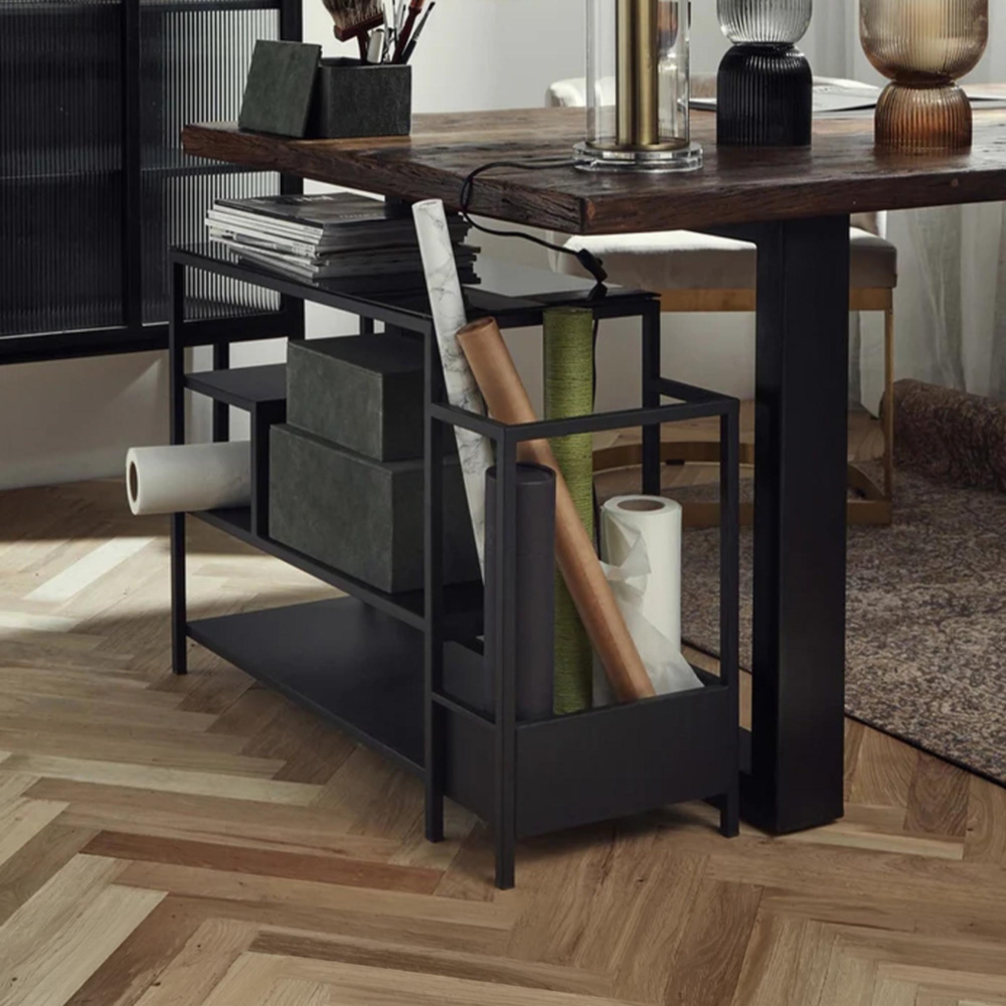 Bookcase - Glass Top - Black