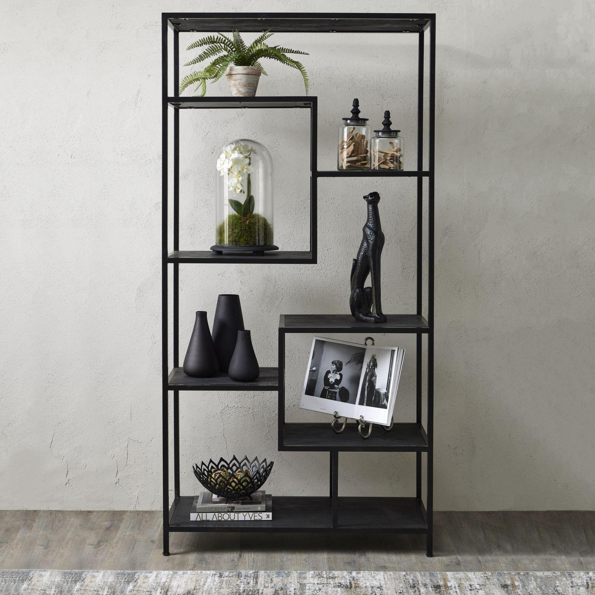 Multi Shelf Unit - Large - Black Metal