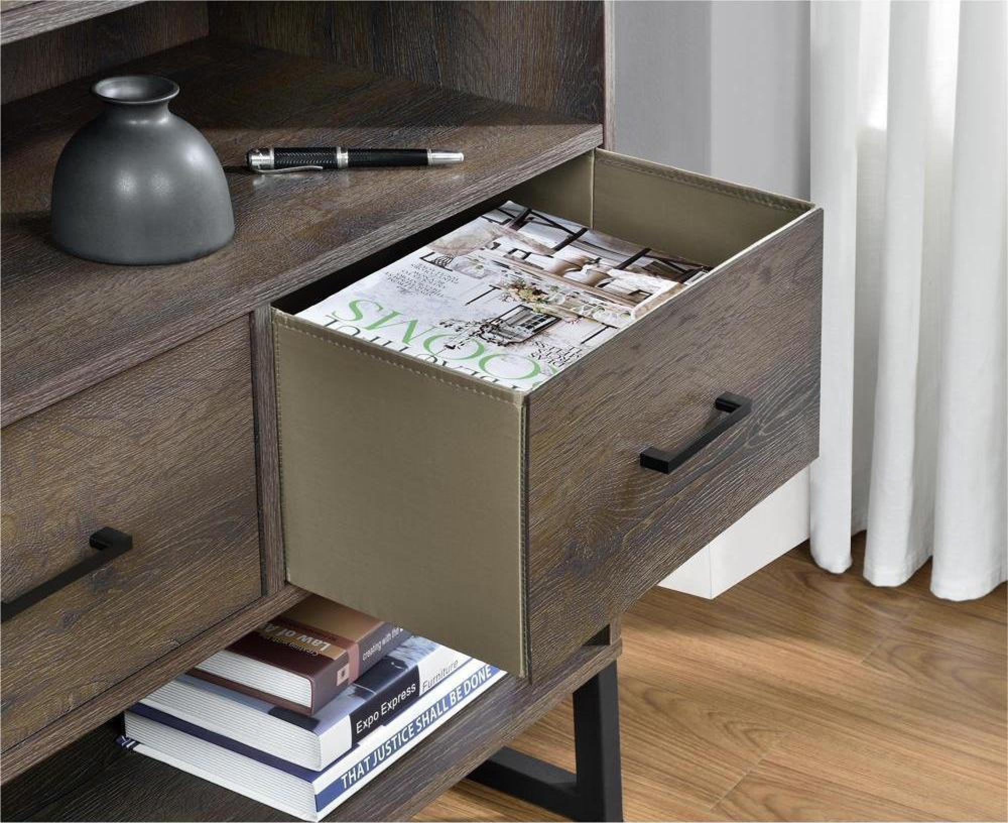 Cabrini Office Bookshelf - Brown - 9665096COMUK