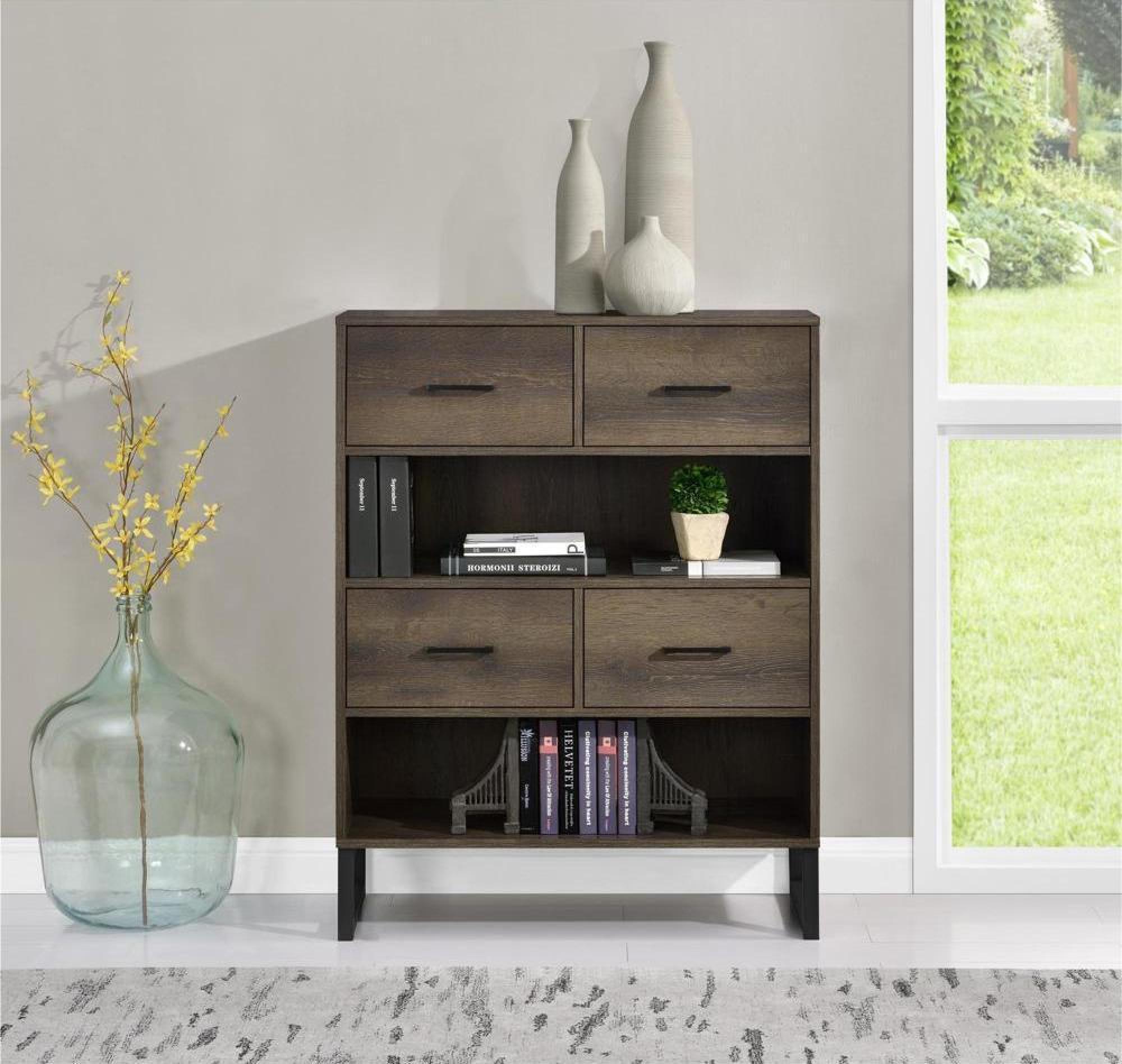 Cabrini Office Bookshelf - Brown - 9665096COMUK