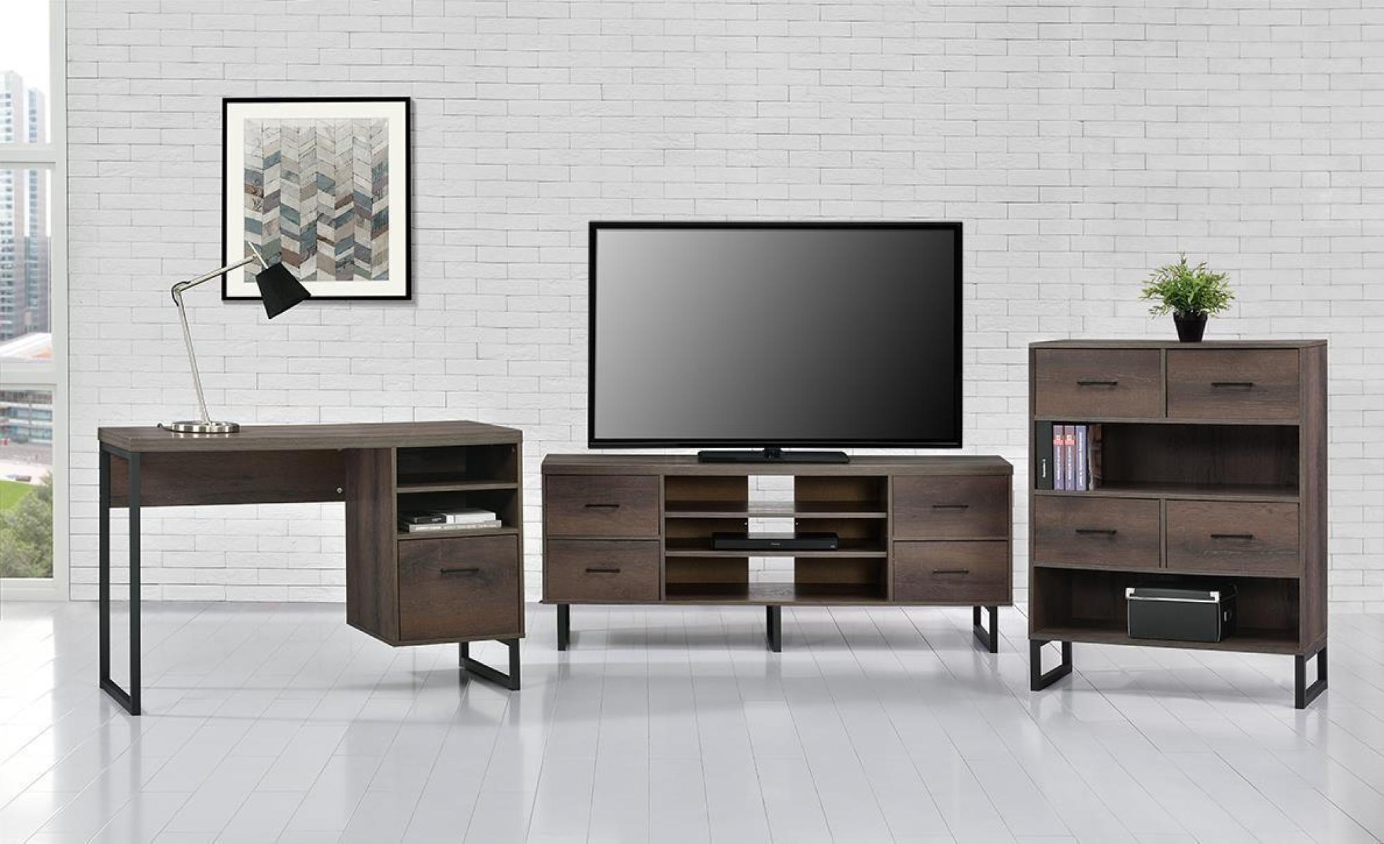 Cabrini Office Bookshelf - Brown - 9665096COMUK