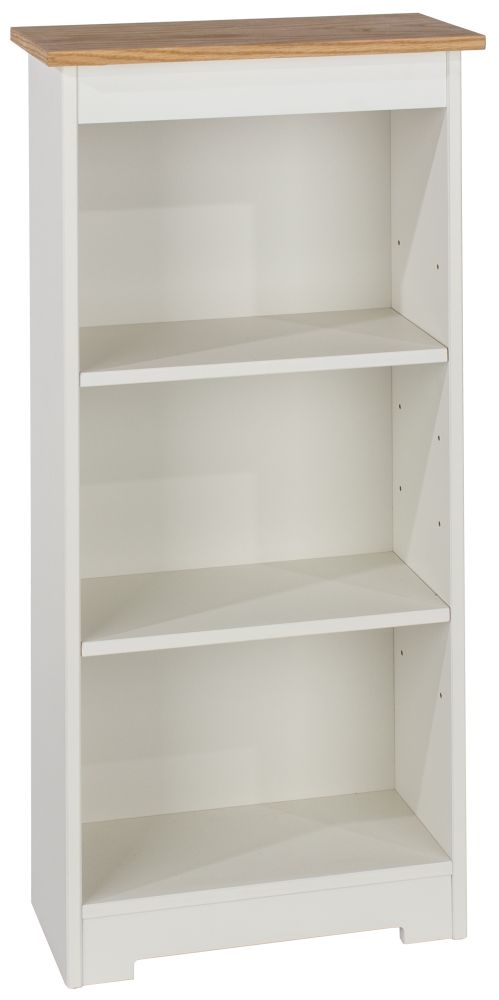 Colorado Low Narrow Bookcase - White