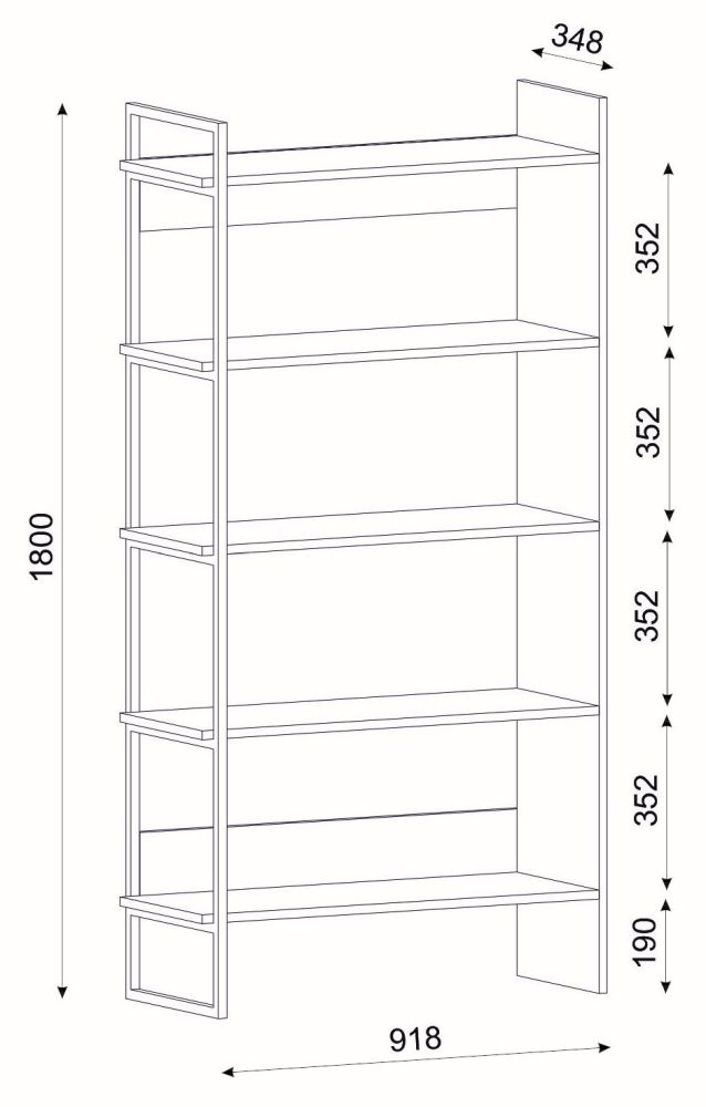 Clearance - Vander Bookshelf - Walnut