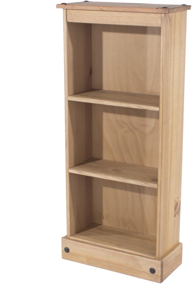 Corona Low Narrow Bookcase - Pine Mexican