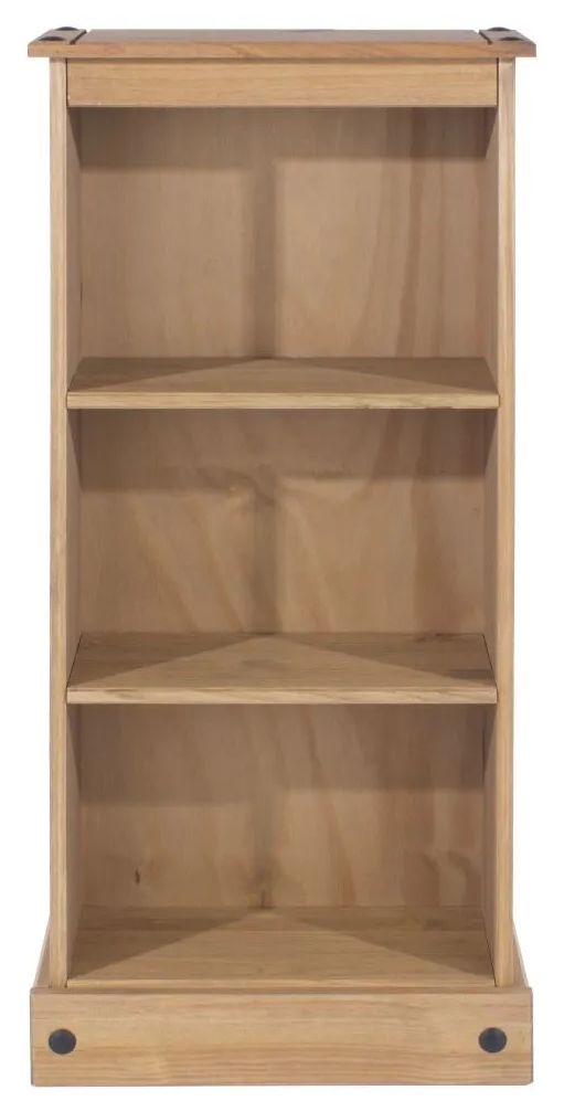 Corona Pine Mexican Low Narrow Bookcase 