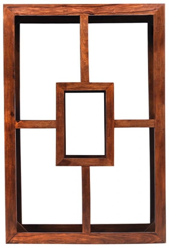 Cube Honey Lacquered Sheesham Open Display Unit, 4 Shelves Bookshelf