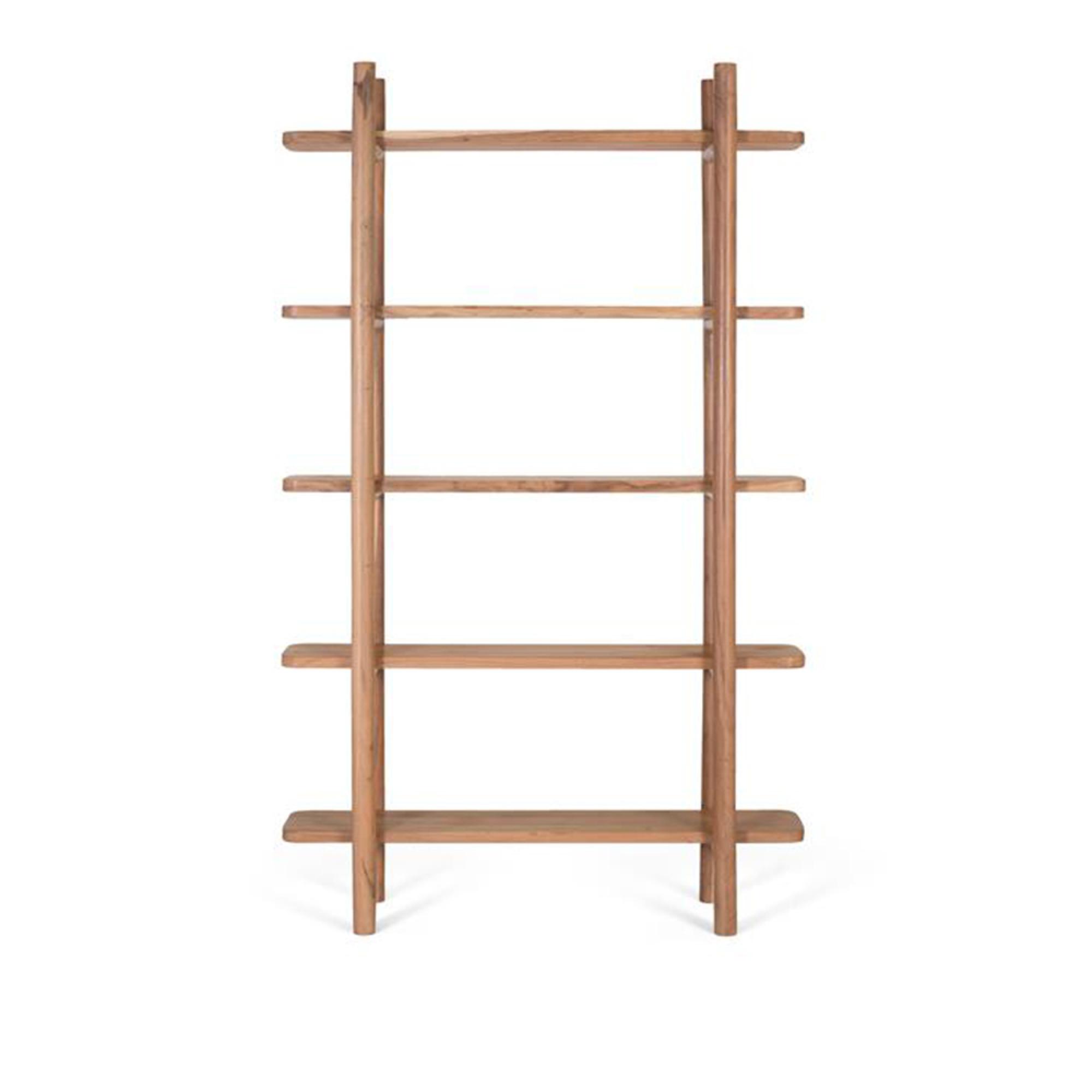 Gorizia Shelving Unit - Natural Acacia Wood - Open