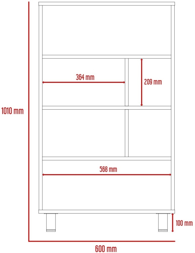 Harvard Display Bookcase - Grey Wood