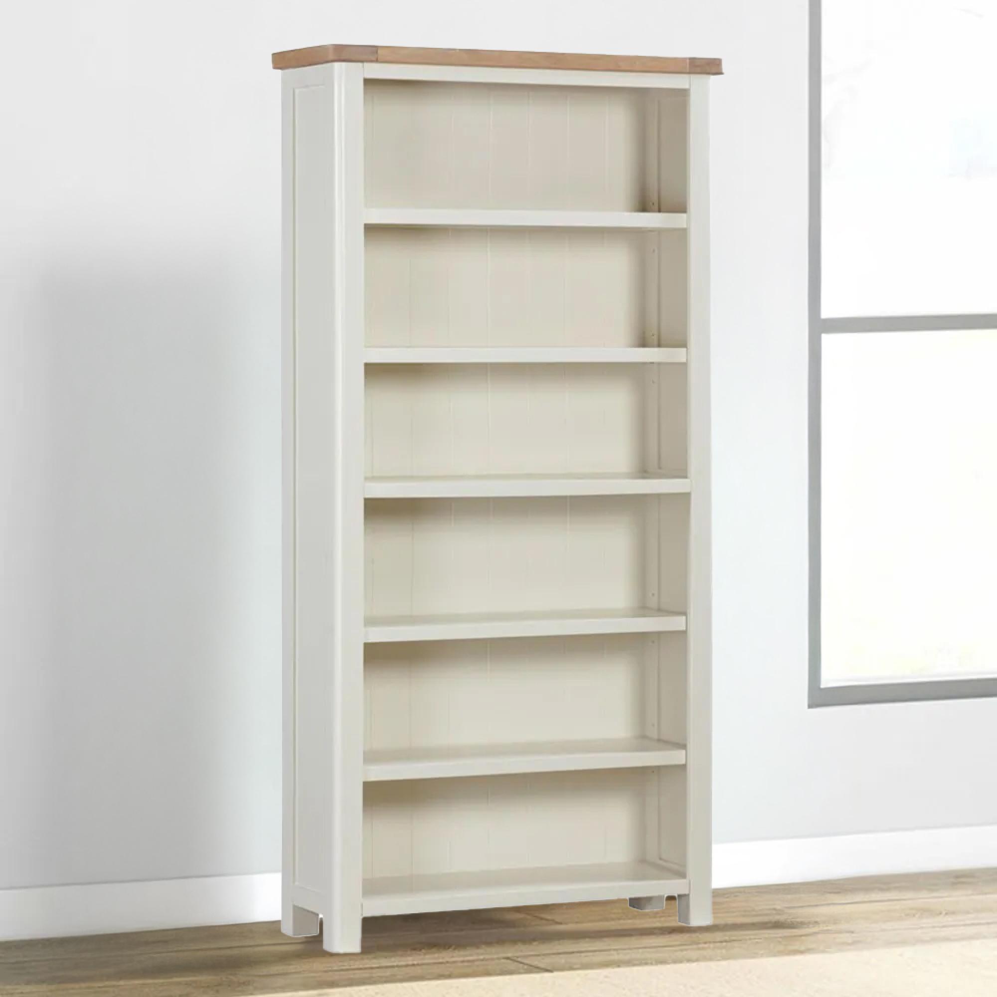 Hayley Bookcase - Large - Oak and White