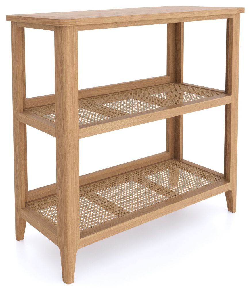 Henley Oak and Rattan Bookshelf