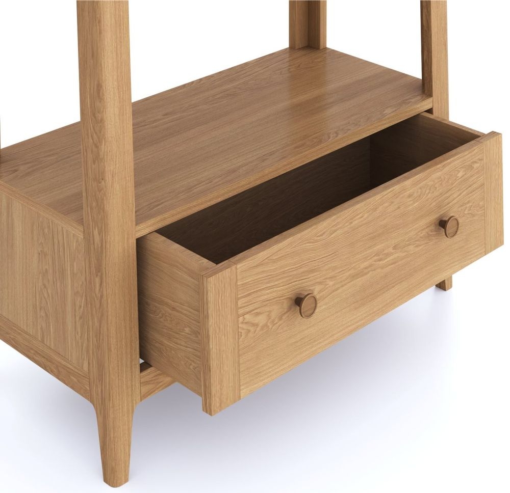 Henley Oak and Rattan Tall Bookcase