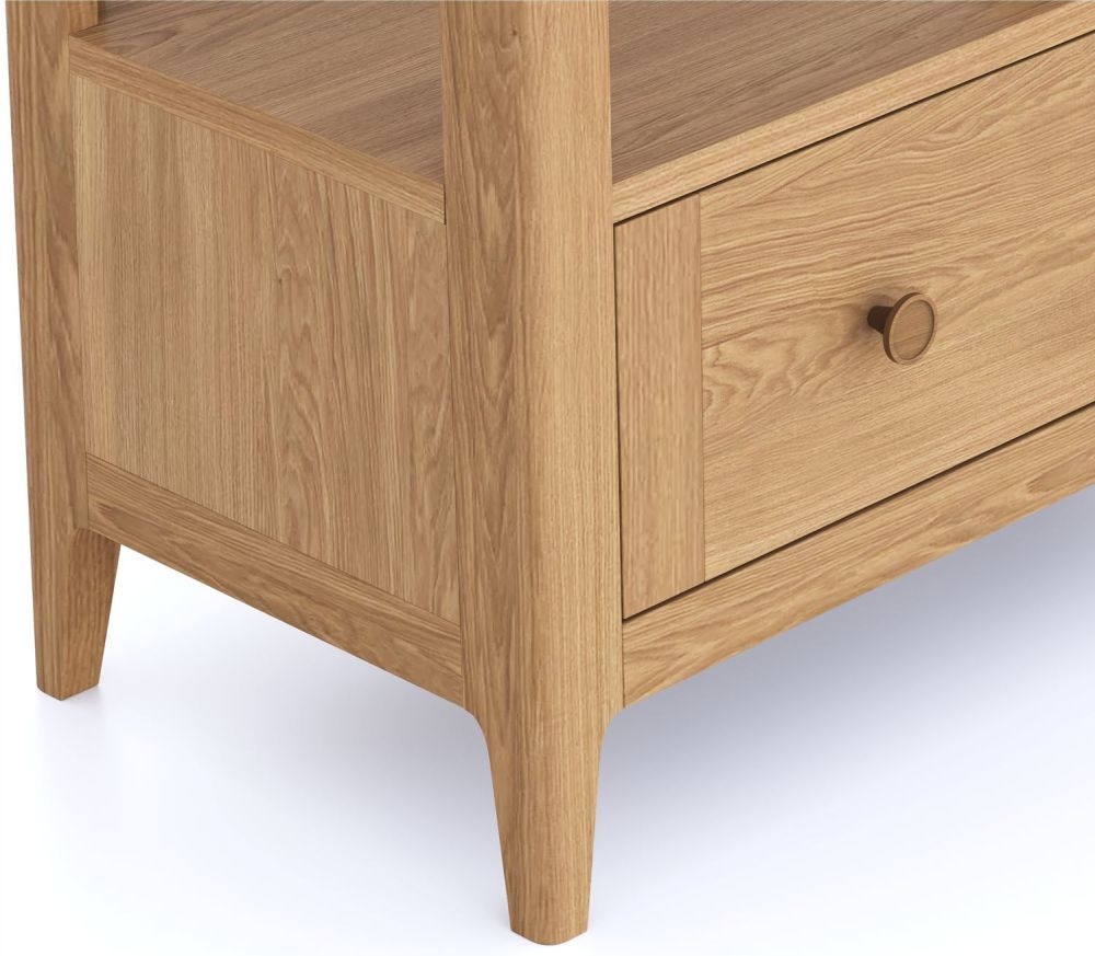 Henley Oak and Rattan Tall Bookcase