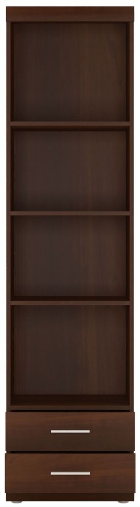 Imperial Mahogany Effect Narrow Open Shelving Cabinet