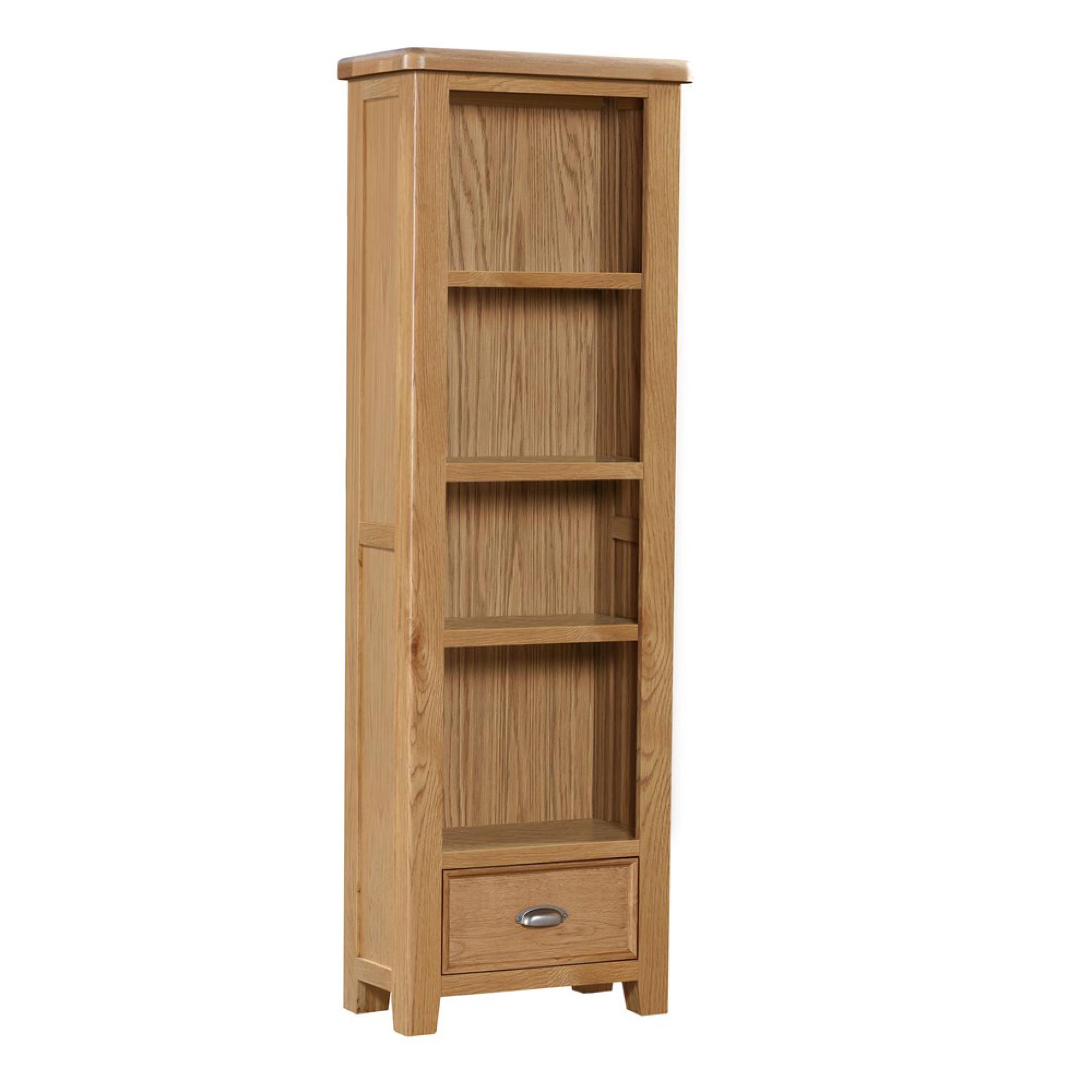 Janelle Bookcase - Narrow - Rustic Oak