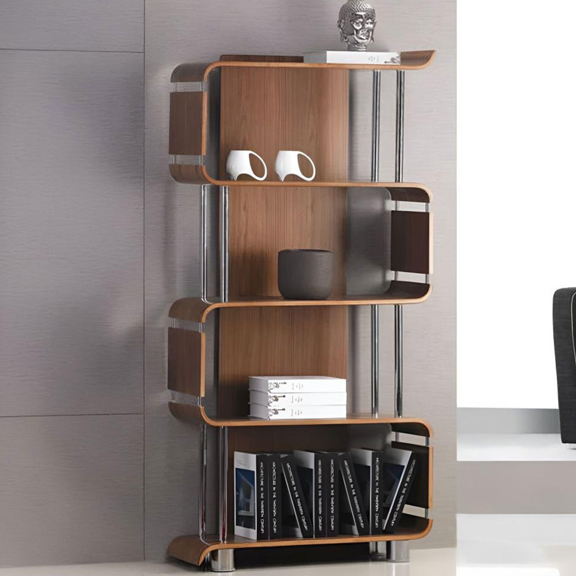 Curve Bookshelf - Walnut - BS201