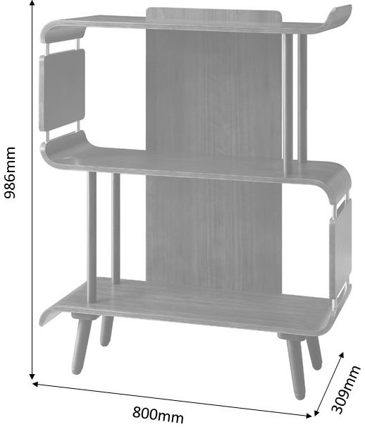 San Francisco Short Bookcase - Ash - PC611