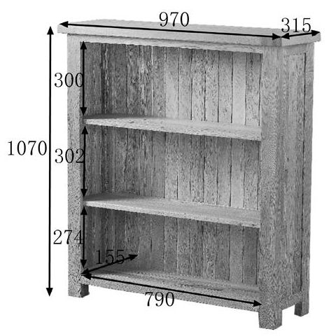 Kent Oak Low Wide Bookcase