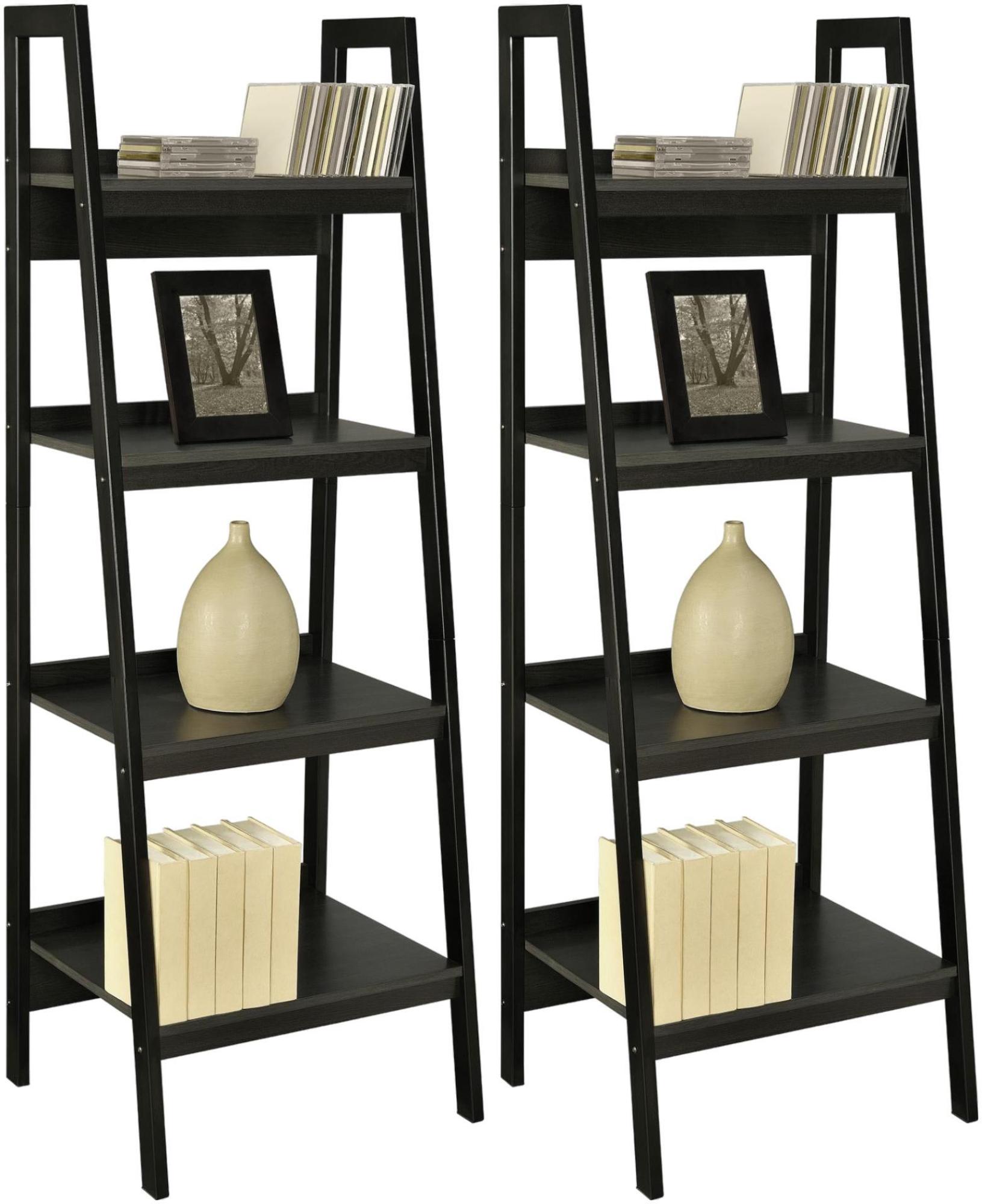 Lawrence Ladder Bookshelf - Black - 9482096UK