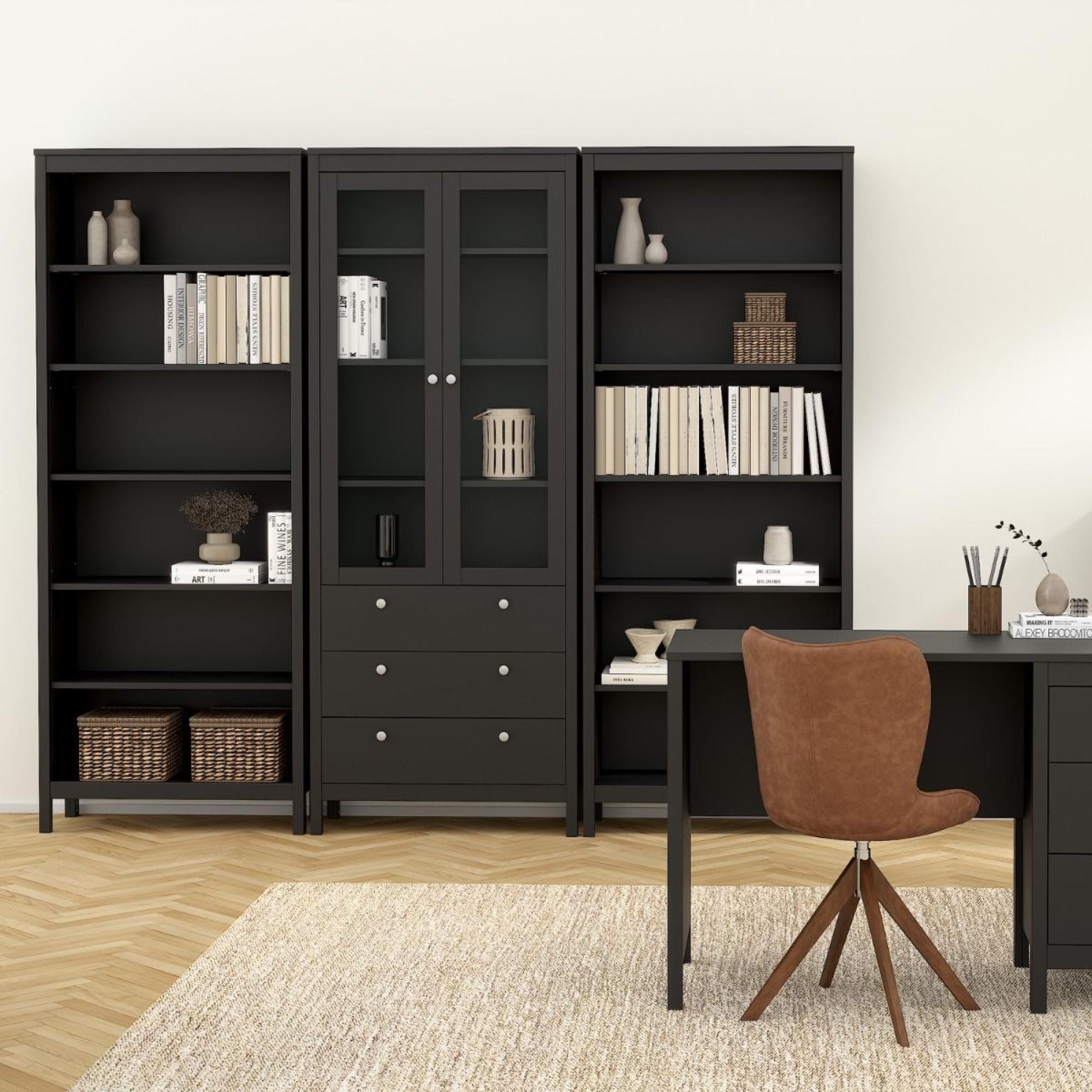 Madrid Black Bookcase