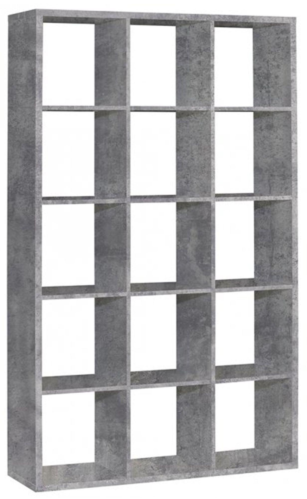 Mauro Grey Concrete Effect 15 Open Shelving Unit
