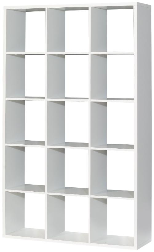 Mauro Matt White 15 Open Storage Cubes Unit