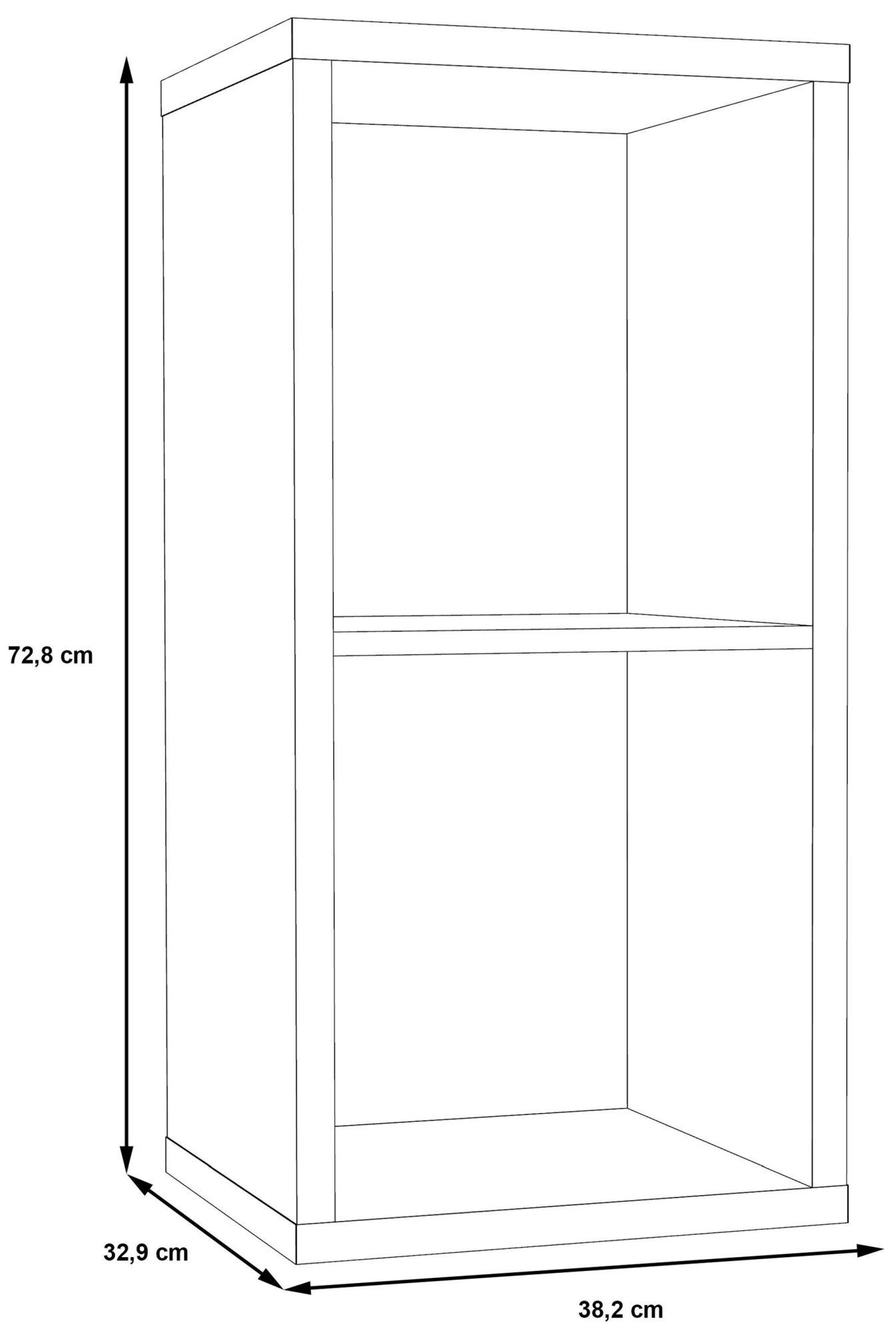 Mauro Matt White 2 Open Shelving Unit