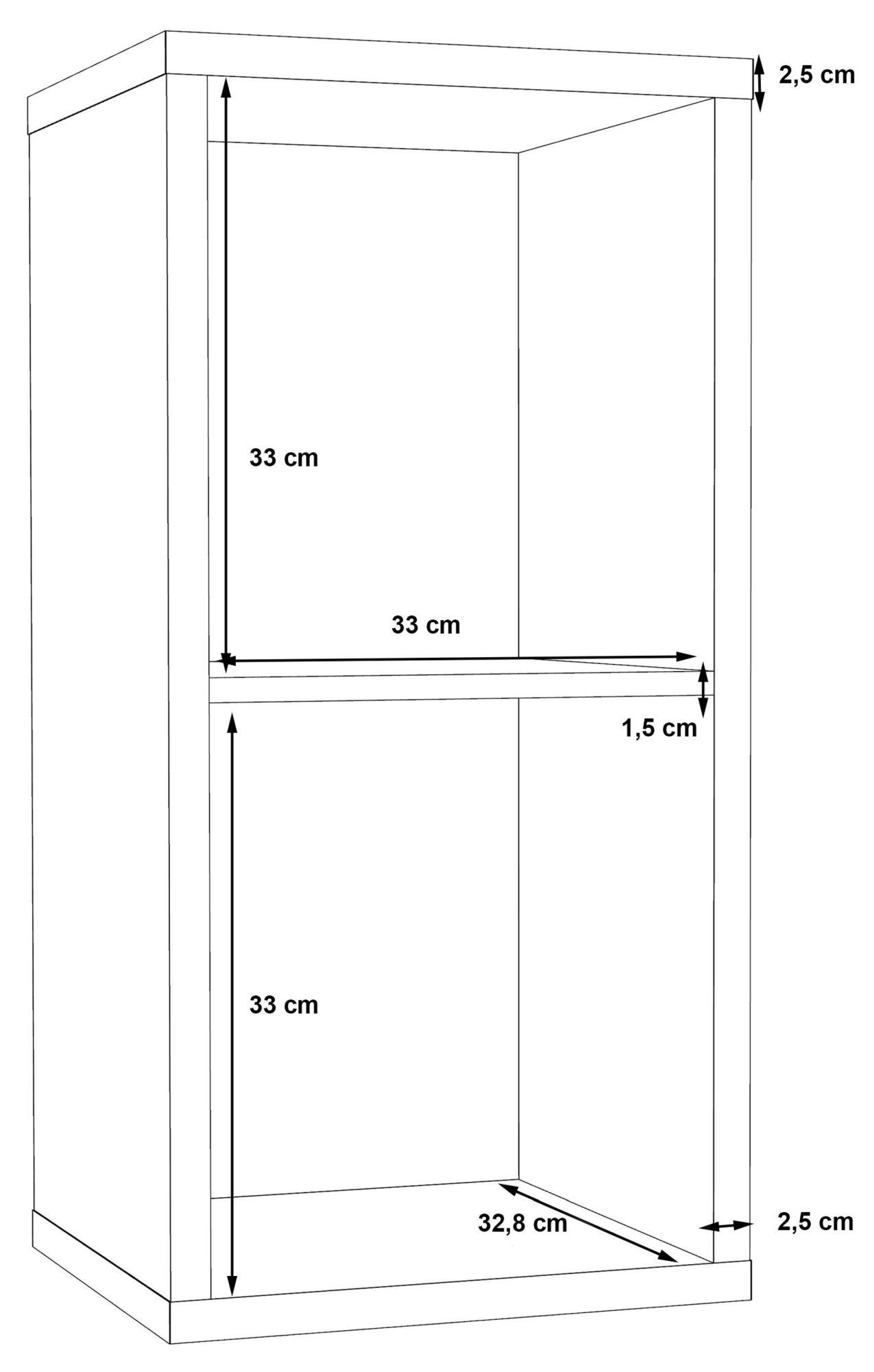 Mauro Matt White 2 Open Shelving Unit