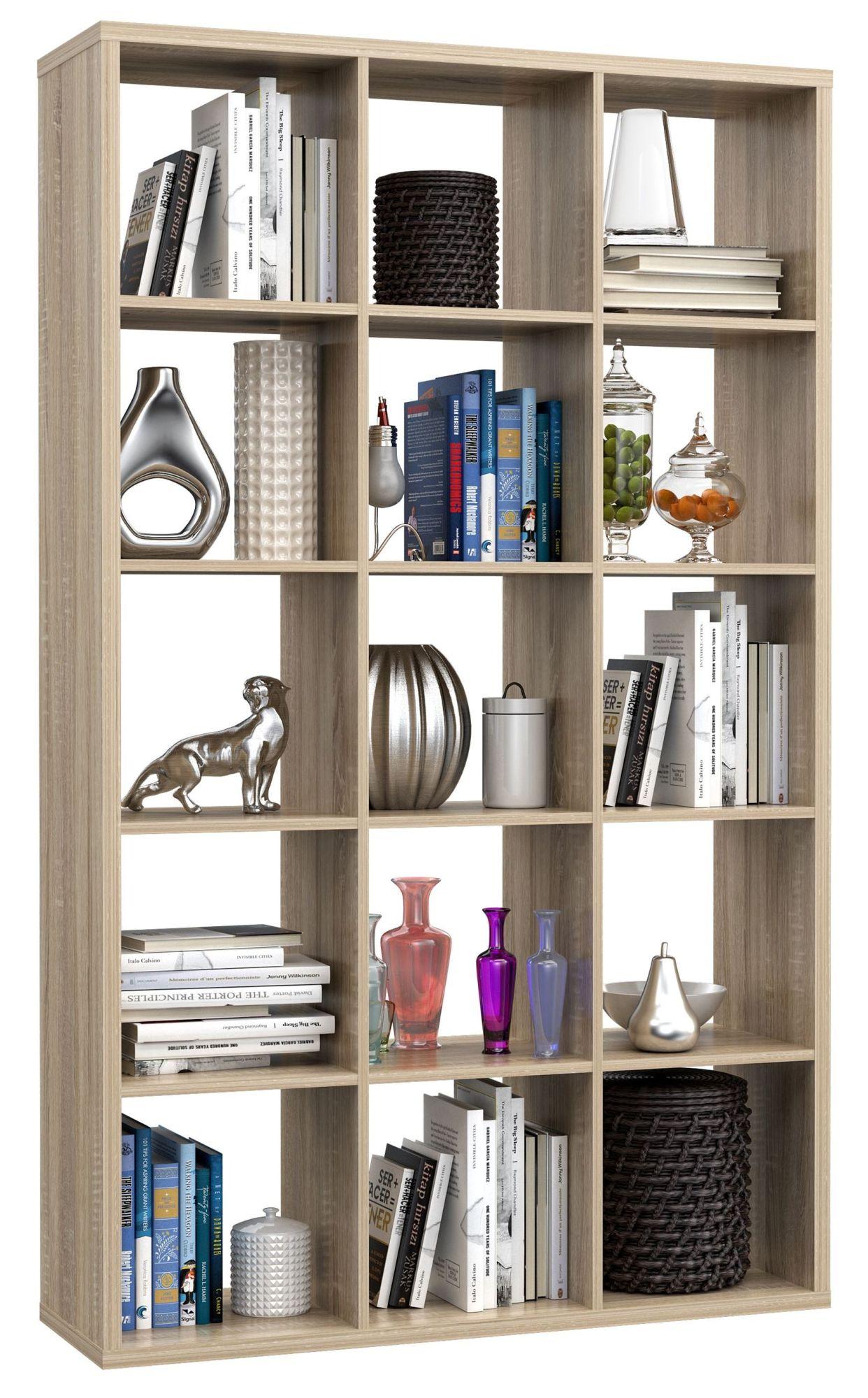 Mauro Sonoma Oak Effect 15 Open Shelving Unit