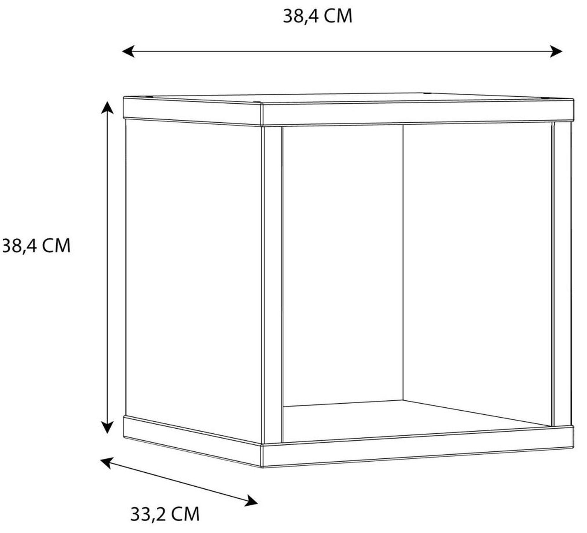 Mauro White Gloss Single Open Cube