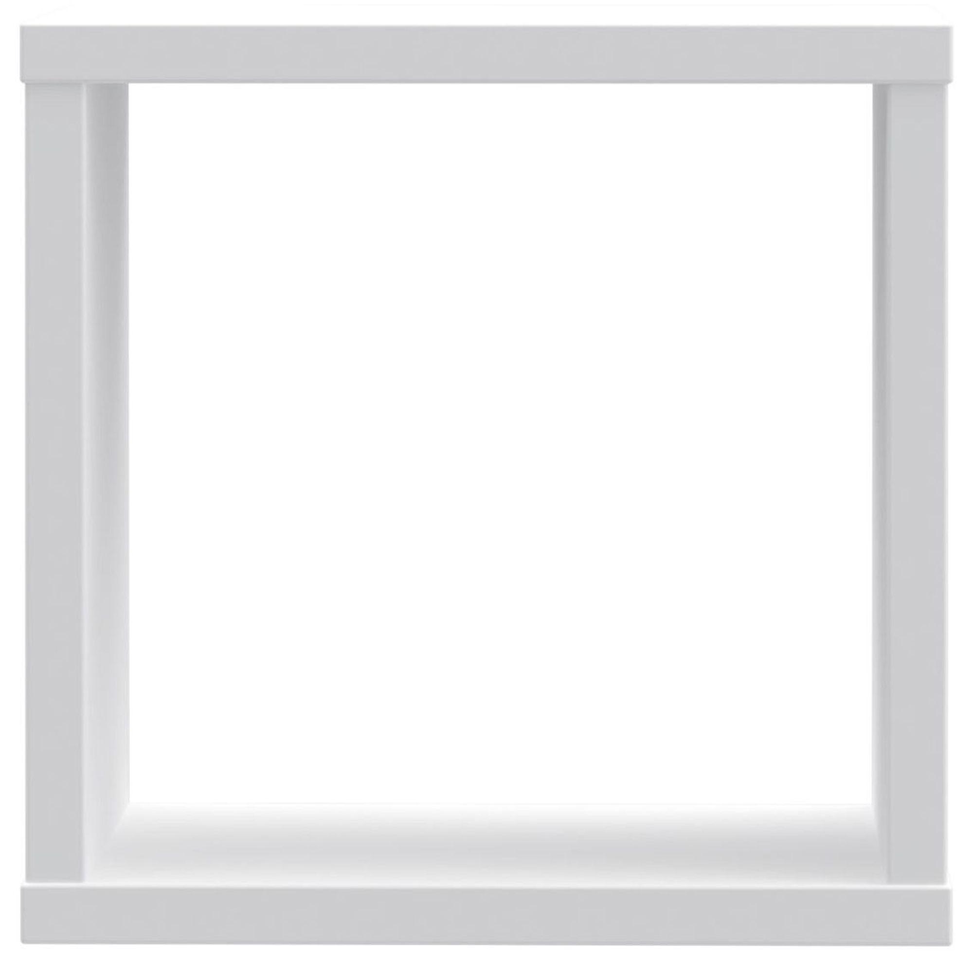 Mauro White Gloss Single Open Cube