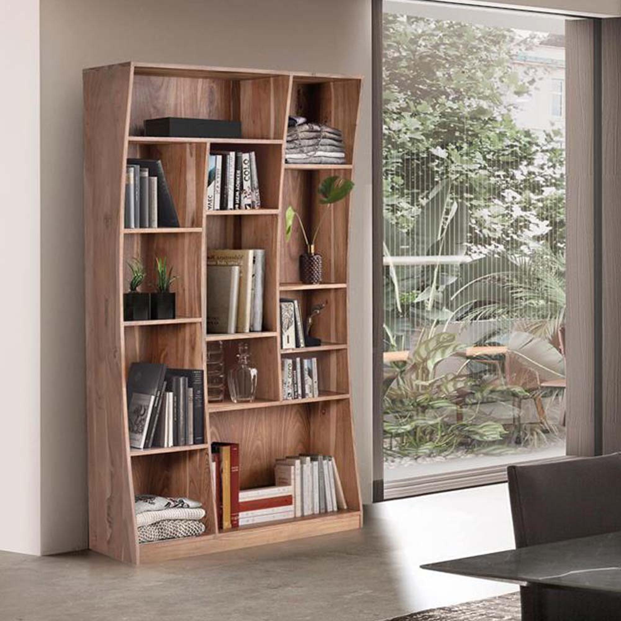 Monza Natural Acacia Wood - Bookcase