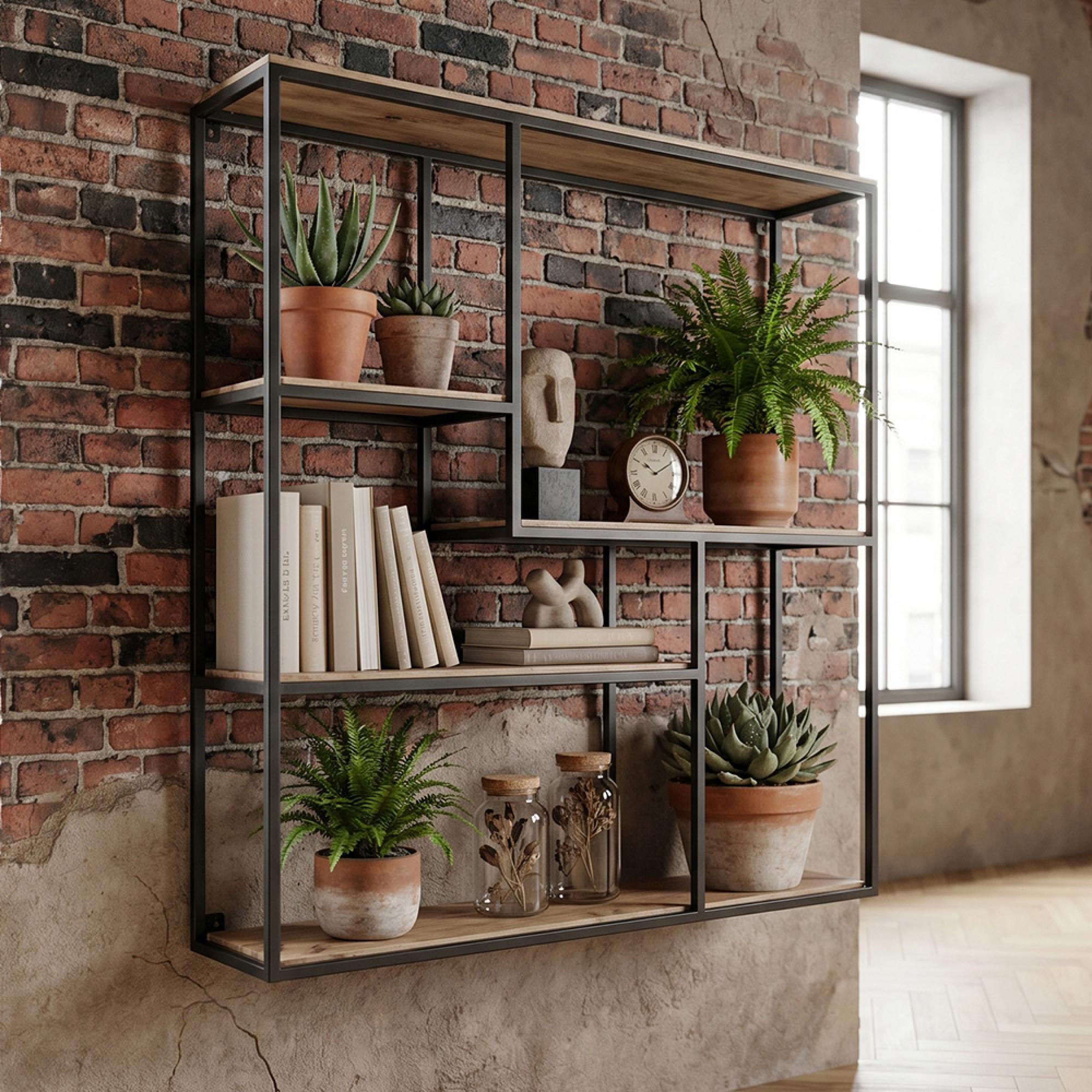 Occasionals Industrial Wall Shelving Unit - Wide