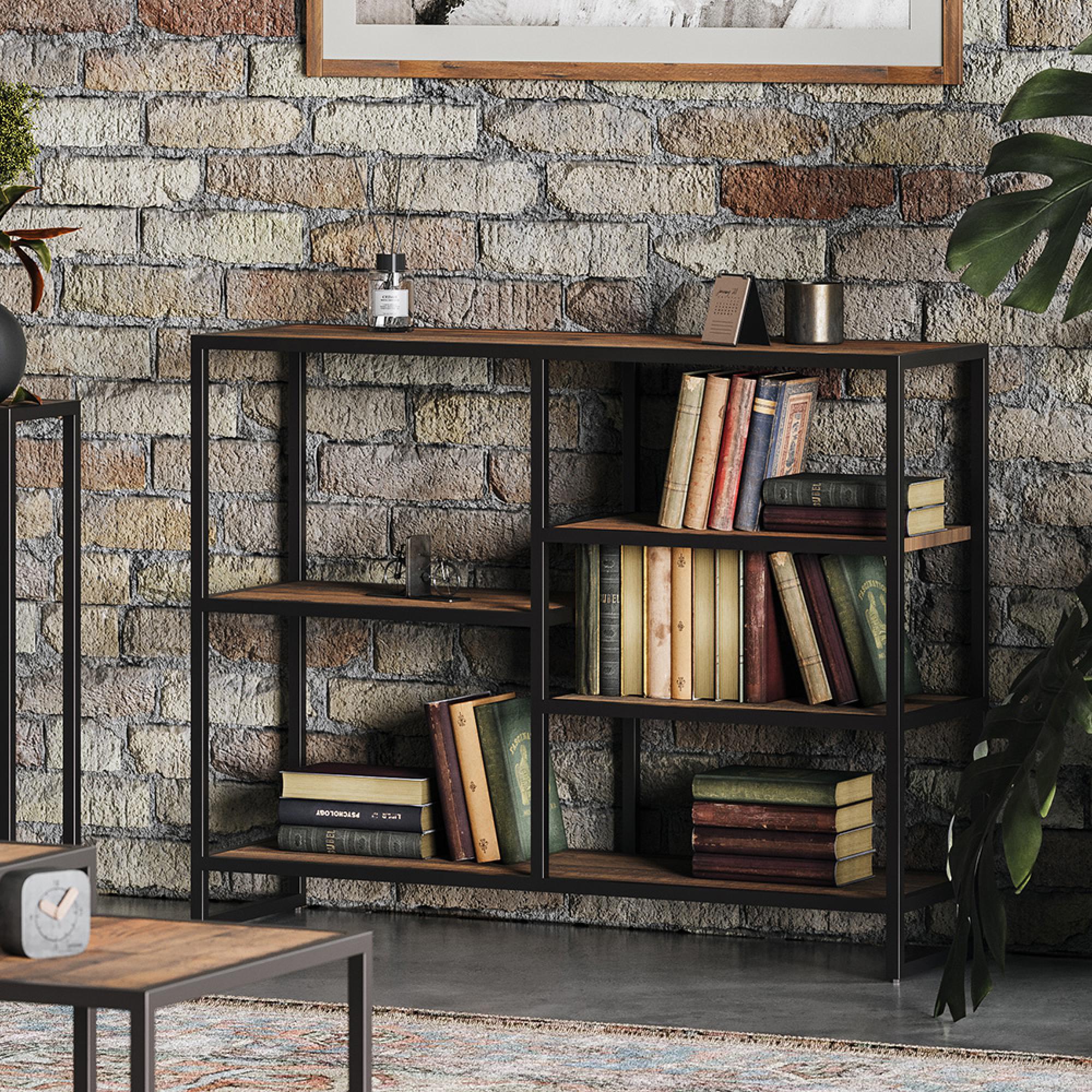 Ooki Reclaimed Wood Bookcase - Low