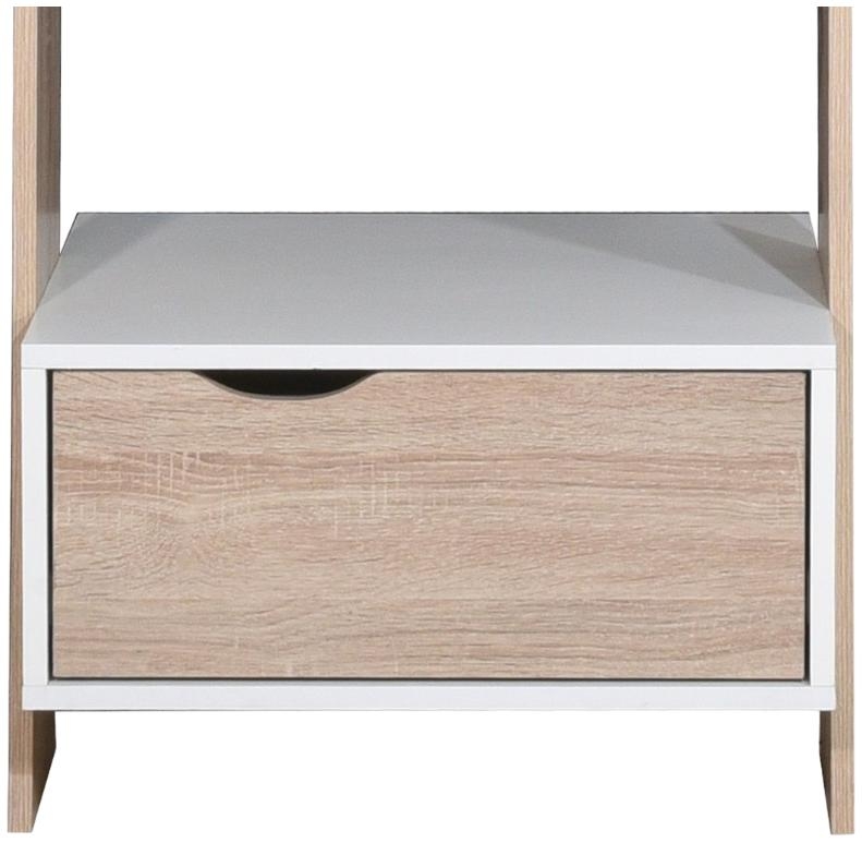 Perce White Drawer Ladder Open Bookcase