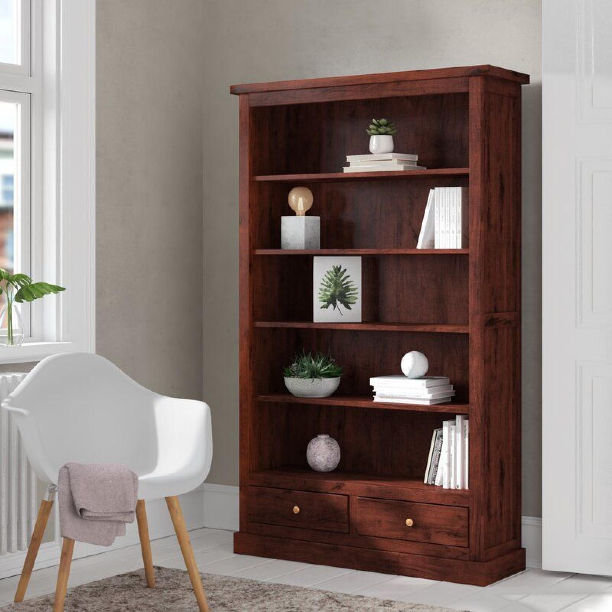 Phulera Dark Wood Large Bookcase
