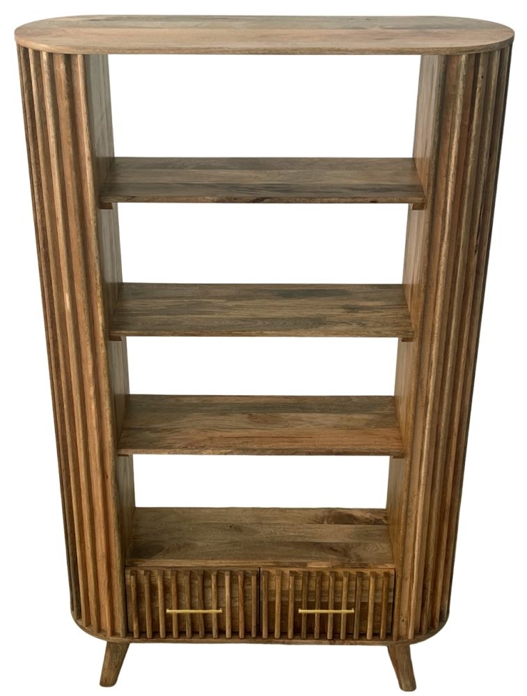 Slated Mango Wood Bookcase