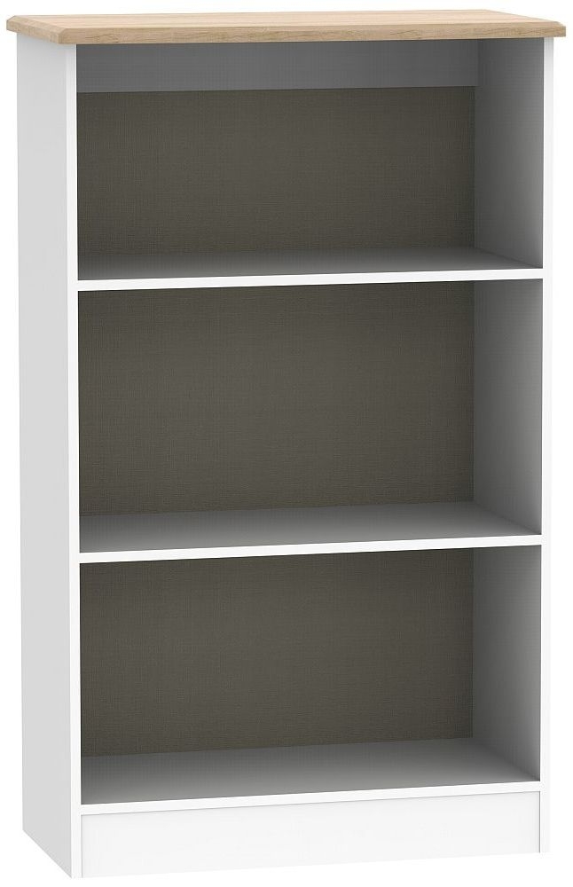 Victoria White and Riviera Oak Bookcase