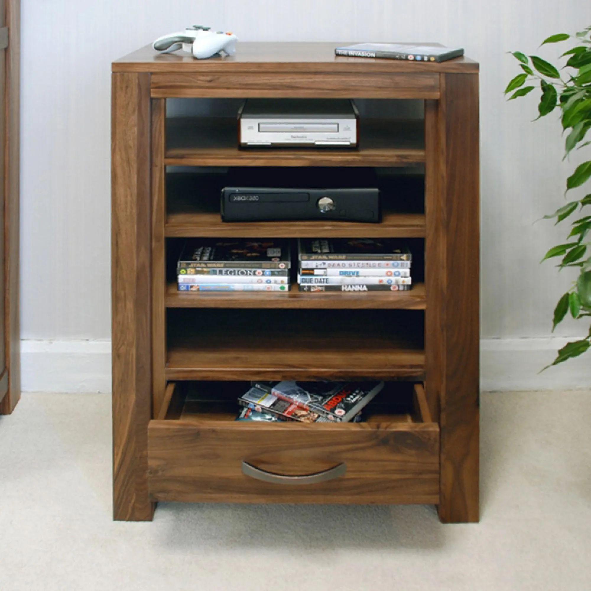 Mayan Walnut Entertainment Unit - 1 Drawer