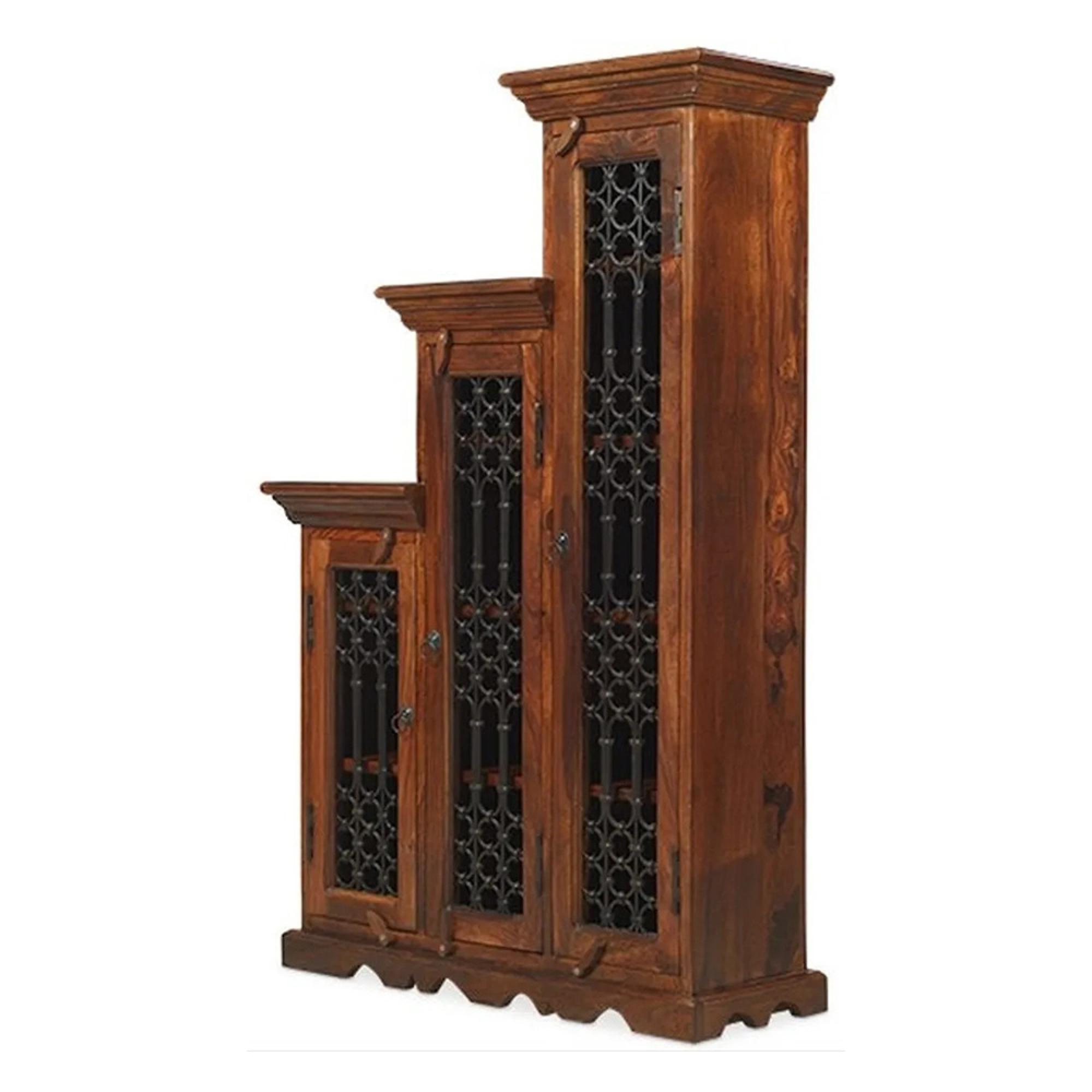 Indian Sheesham Highest Left CD Step Large Storage Unit