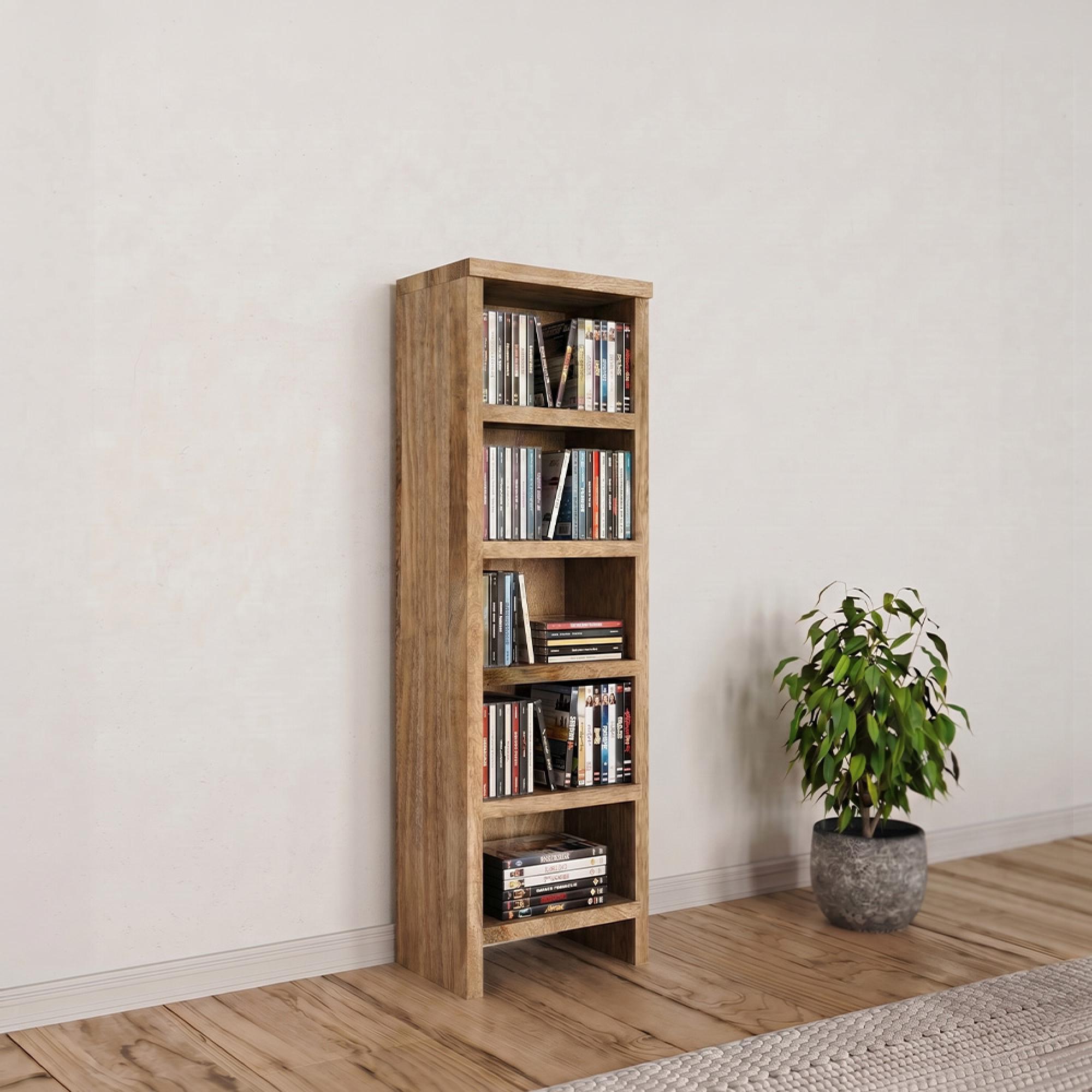 Cuban CD DVD Rack - Natural Mango Wood